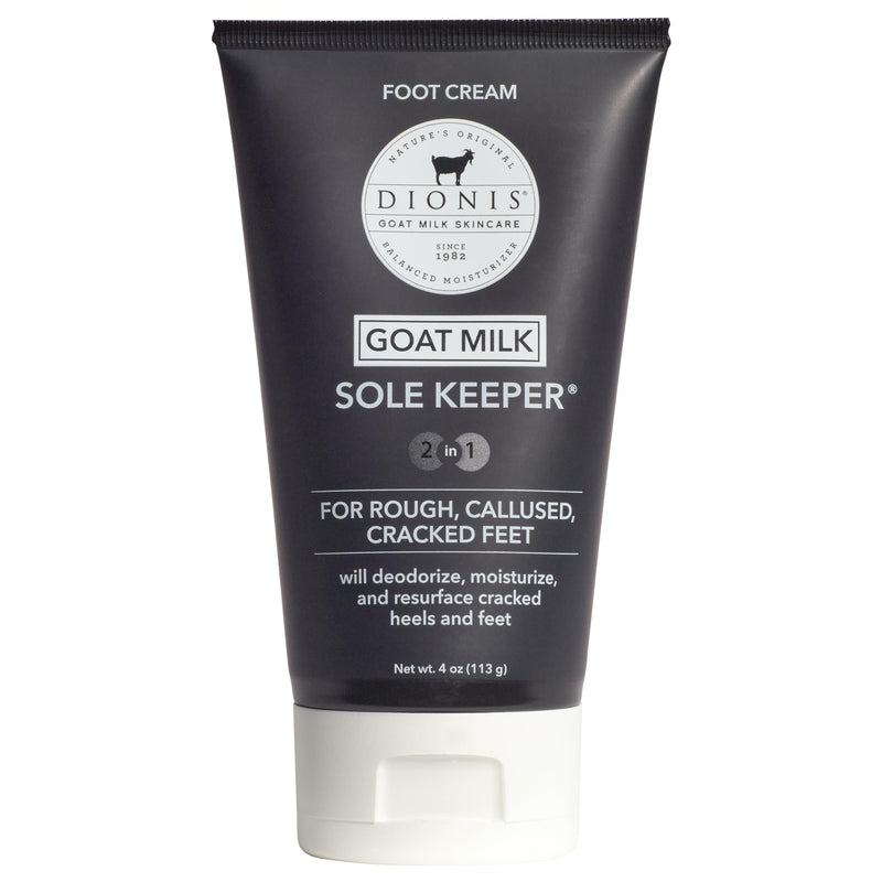 Dionis Goat Milk Sole Keeper® Moisturizing Foot Cream, 4 oz | Award-winning, Moisturizing Foot Lotion For Dry, Cracked Heels & Feet with Shea Butter, Avocado & Peppermint Oil White
