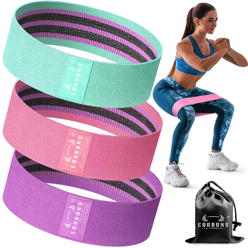 [Australia] - Fabric Resistance Bands for Working Out - Exercise Bands for Women and Men, Booty Bands for Legs and Butt, Yoga, Pilates, Rehab, Fitness and Home Workout Pink 