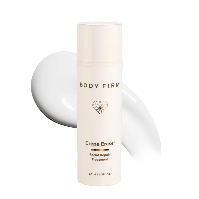 BODY FIRM Crepe Erase Facial Repair Treatment, Face Moisturizer, 1.7 FL Oz | Shea Butter, Collagen, Vitamin E, Neck Firming Cream for Wrinkles and Fine Lines, Original Citrus 1.7 Fl Oz (Pack of 1)