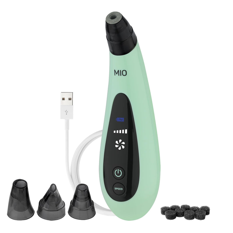 Spa Sciences MIO Diamond Microdermabrasion Blackhead Remover, Pore Suction Tool–Rechargeable-Dermatologist Recommended Skin Resurfacing System for Anti-Aging-Exfoliator for Acne Scars/Wrinkles (Mint) Mint
