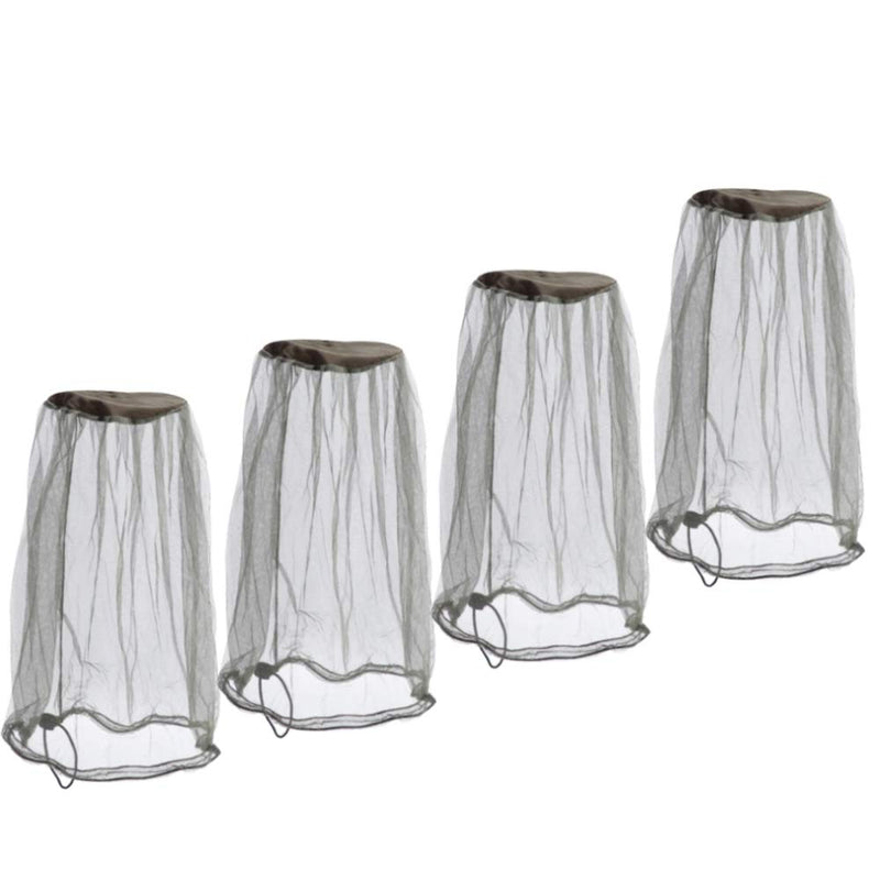 [Australia] - Premium Mesh Mosquito Head Net Outdoor Pack of 4 Face Neck Fly Netting Hood 