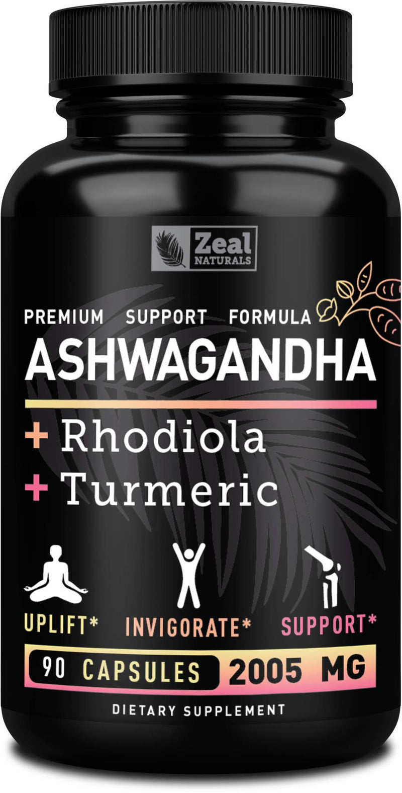 [Australia] - Ashwagandha Complex - Organic Ashwagandha Root Powder + Rhodiola Rosea + Turmeric - Premium Support Formula - Ashwagandha Capsules Supplement 