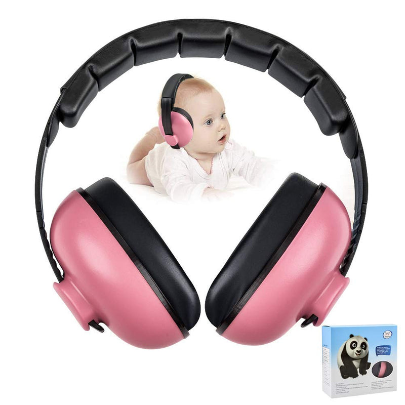 [Australia] - Baby Ear Protection Noise Cancelling Headphones for Kids Noise Reduction Hearing Protection Earmuffs for 0-3 Years Babies, Toddlers, Infant (Redrose) Red 
