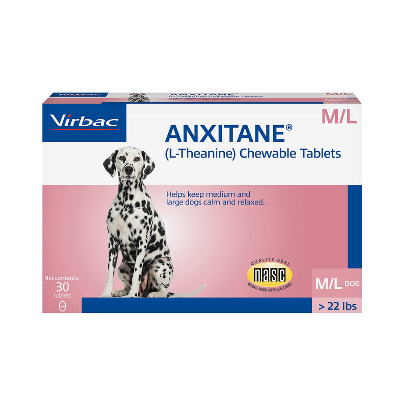 Virbac ANXITANE® Chewable Tablets, Medium/Large Dog, 100 mg, 30 Count - PawsPlanet Australia