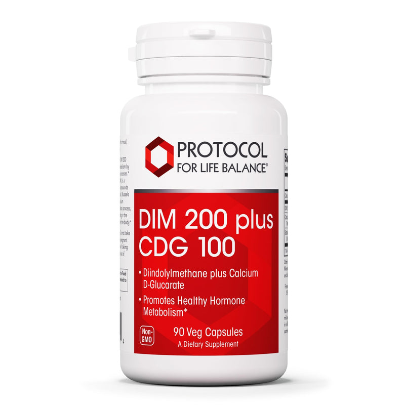 [Australia] - PROTOCOL FOR LIFE BALANCE DIM 200 Plus CDG - 200mg - Calcium & DIM Supplement - for Cleanse Detox & Hormone Metabolism - Calcium D Glucarate - Non-GMO & Kosher - 90 Veg Caps 