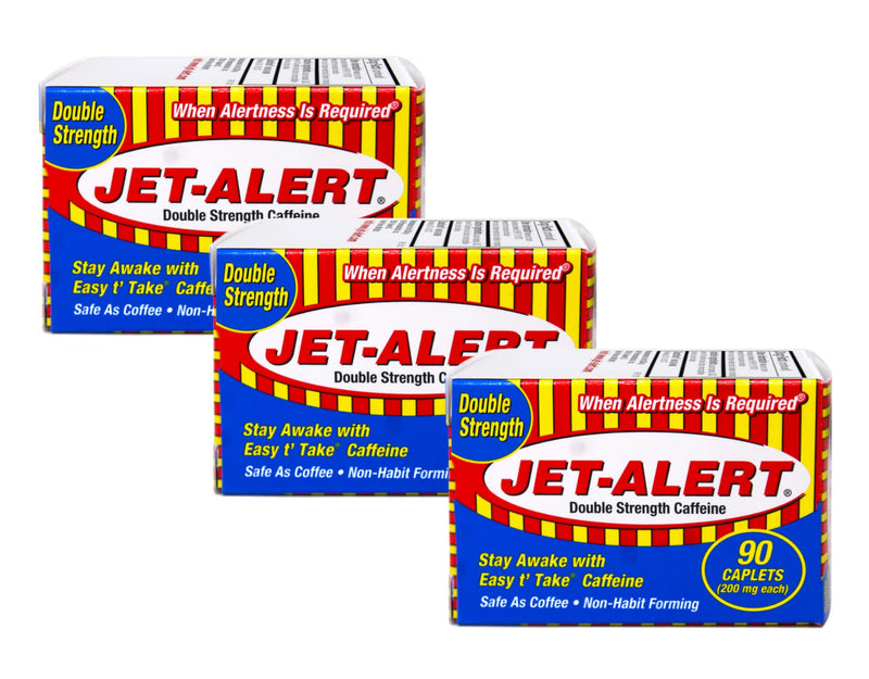 [Australia] - Jet-Alert Double Strength Caffeine 200 Mg Caplets, 90 caplets, Pack of 3 30 Count (Pack of 3) 
