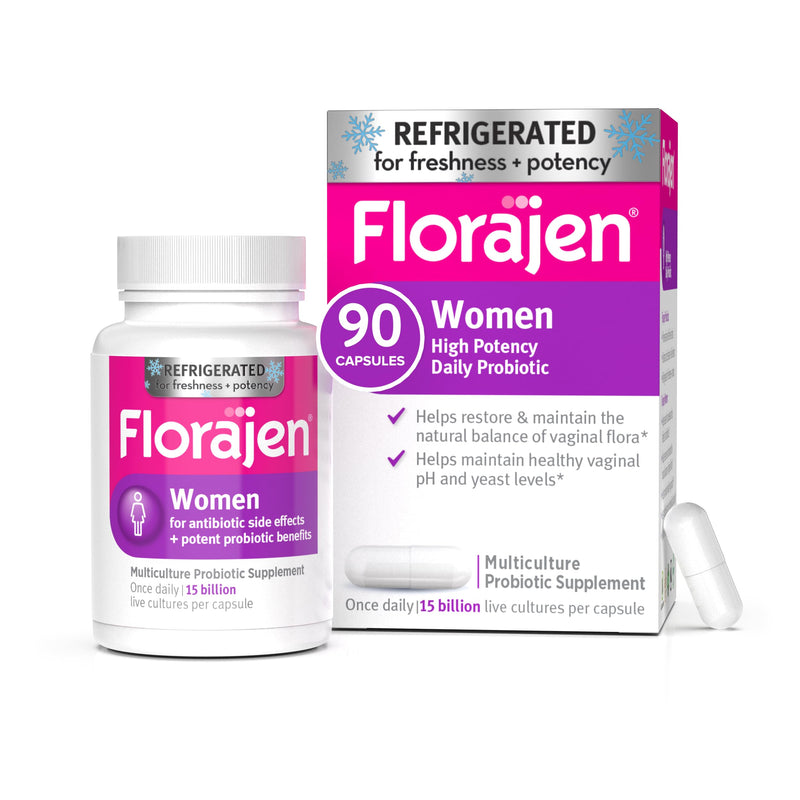 Florajen Women’s Probiotic, Vaginal Health & Gut Support, 90 Capsules 90 Count (Pack of 1)