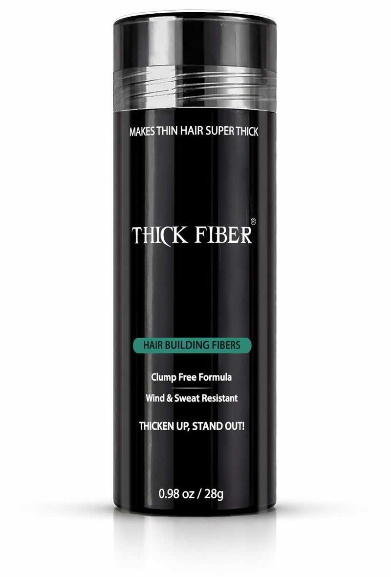 THICK FIBER Hair Fibers for Women & Men with Thinning Hair, (Dark Brown), 28g, Hair Loss Concealer, Covers Bald Spots, Hairline & Sparse Areas, Natural Fuller Looking Hair 0.88 Ounce (Pack of 1) Dark Brown