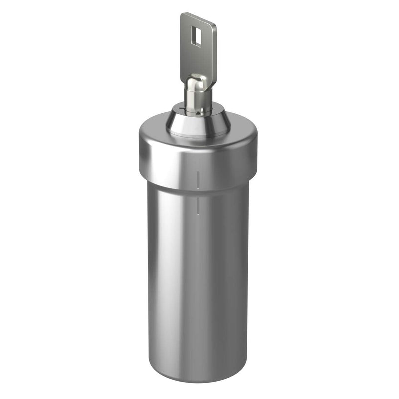 Ezy Dose Pill Box and Medicine, Vitamin Container, Safe for Money & Travel Items, Stainless Steel, 2 Keys with Lock Silver Large