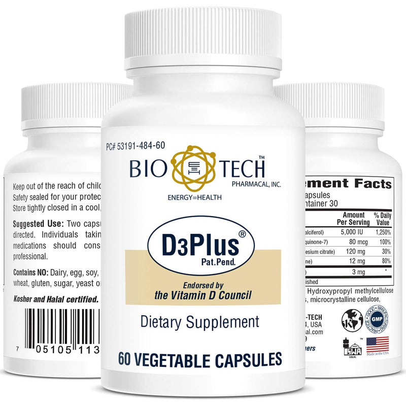 Bio-Tech Pharmacal D3 Plus (60 Count) 60 Count (Pack of 1)