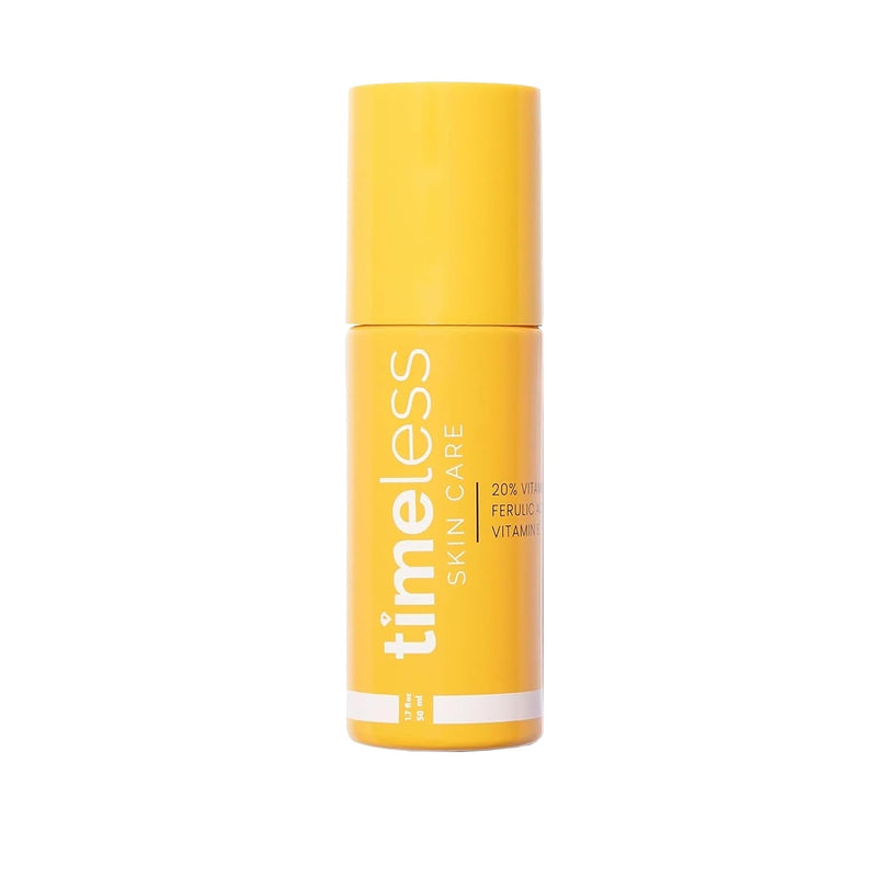 Timeless 20% Vitamin C + E Ferulic Acid Serum, Antioxidant, 1.7 fl oz | Vitamin C Serum for Even Skin Tone and Collagen Support, Antioxidant-Rich Advanced Skincare Formula, Lightweight 1.7 Fl Oz (Pack of 1)