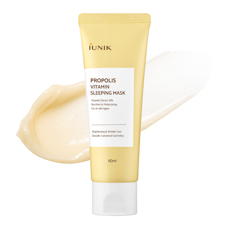 IUNIK Propolis Vitamin Sleeping Mask - Overnight Mask 2.02 fl oz | Propolis Vitamin C & Centella Moisturizer for Barrier Care & Radiant Skin, Firm-Looking Skin