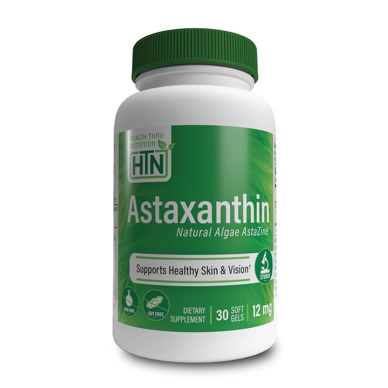 [Australia] - Health Thru Nutrition Astaxanthin Triple Strength 12mg 30 Softgels | AstaZine from Algae Organically Grown in Pristine Himalayan Water | Skin and Vision Support | Non-GMO, Gluten Free, Soy Free 1 Count (Pack of 30) 