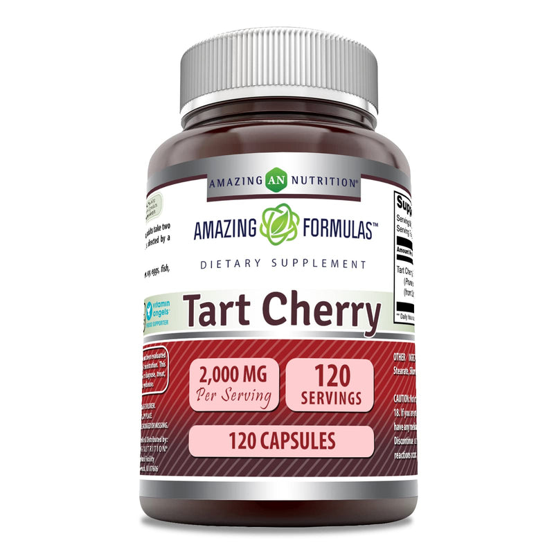 [Australia] - Amazing Formulas Tart Cherry Supplement | 2000 Mg Per Serving | 120 Capsules Supplement | Non-GMO | Gluten Free | Made in USA 1 Count (Pack of 1) 