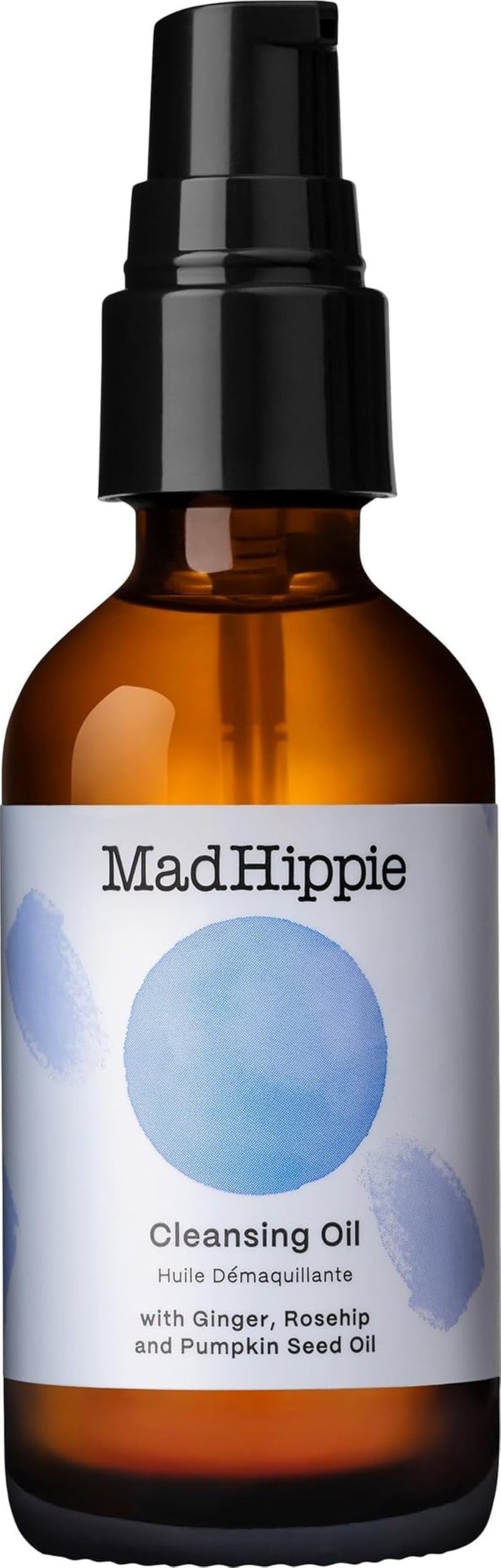 Mad Hippie Cleansing Oil for Face - Deep Cleansing Facial Cleanser & Makeup Remover for Dry, Sensitive, Acne-Prone Skin with Vitamin C-Rich Rosehip Oil, 2 Fl Oz
