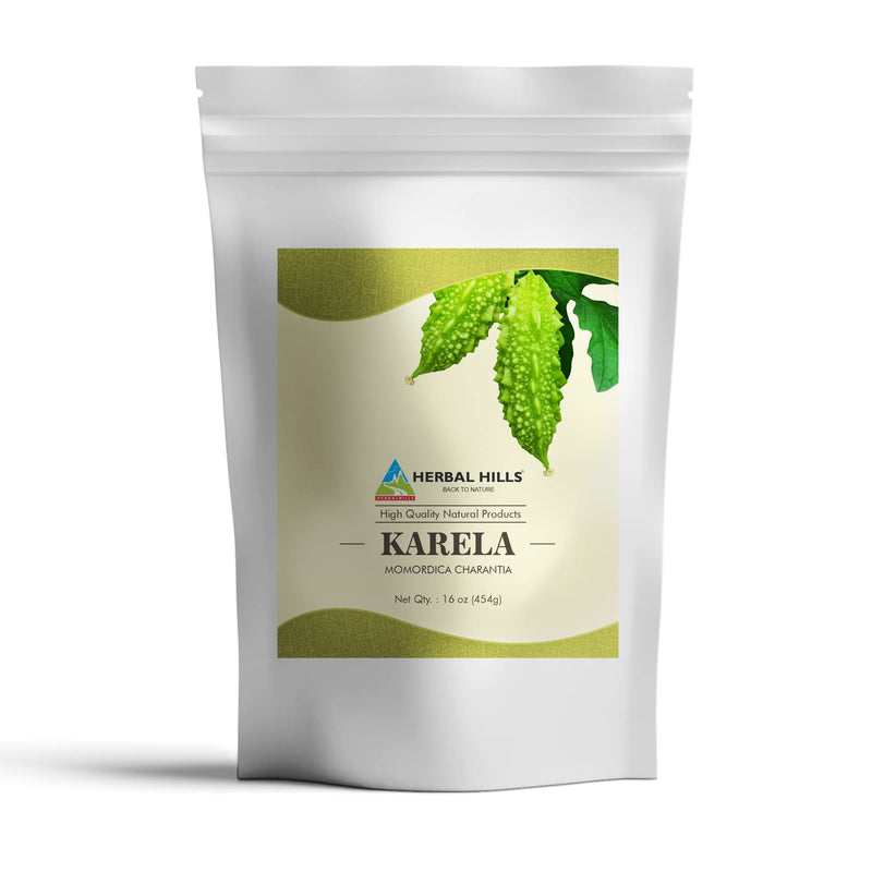 [Australia] - HERBAL HILLS Bitter Melon/Bitter Gourd/Karela Powder (Momordica Charantia) | 16oz (454 GMS) | Best for Eye & Skin Health 
