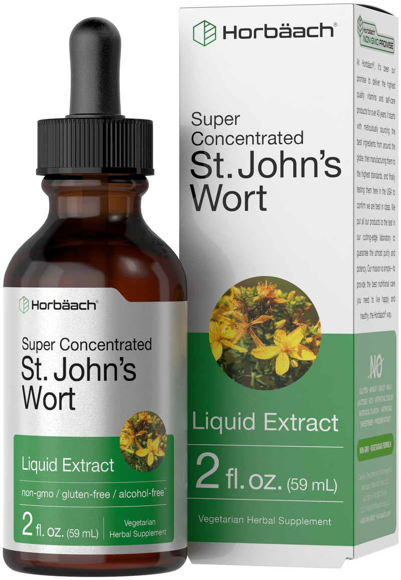 [Australia] - Horbäach St Johns Wort Tincture | 2 Oz | Alcohol Free | Vegetarian, Non-GMO, Gluten Free Liquid Extract 