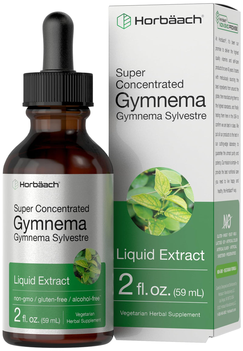 [Australia] - Horb√§ach Gymnema Sylvestre Liquid Extract | 2 fl oz | Alcohol Free Drops | Super Concentrated Supplement Tincture | Vegetarian, Non-GMO, Gluten Free 