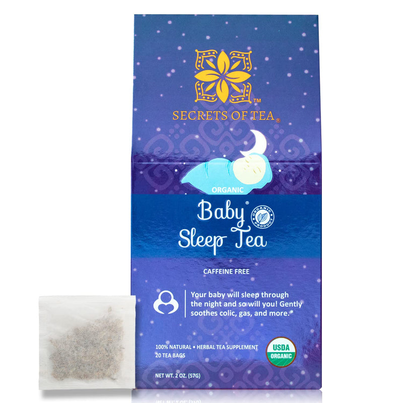 [Australia] - Secrets Of Tea Baby Sleep Tea- Organic Baby Comfort Tea - Gentle Soothing Herbal Blend for Infants - Caffeine-Free Natural Calm 20 Sachets (1Pack) 