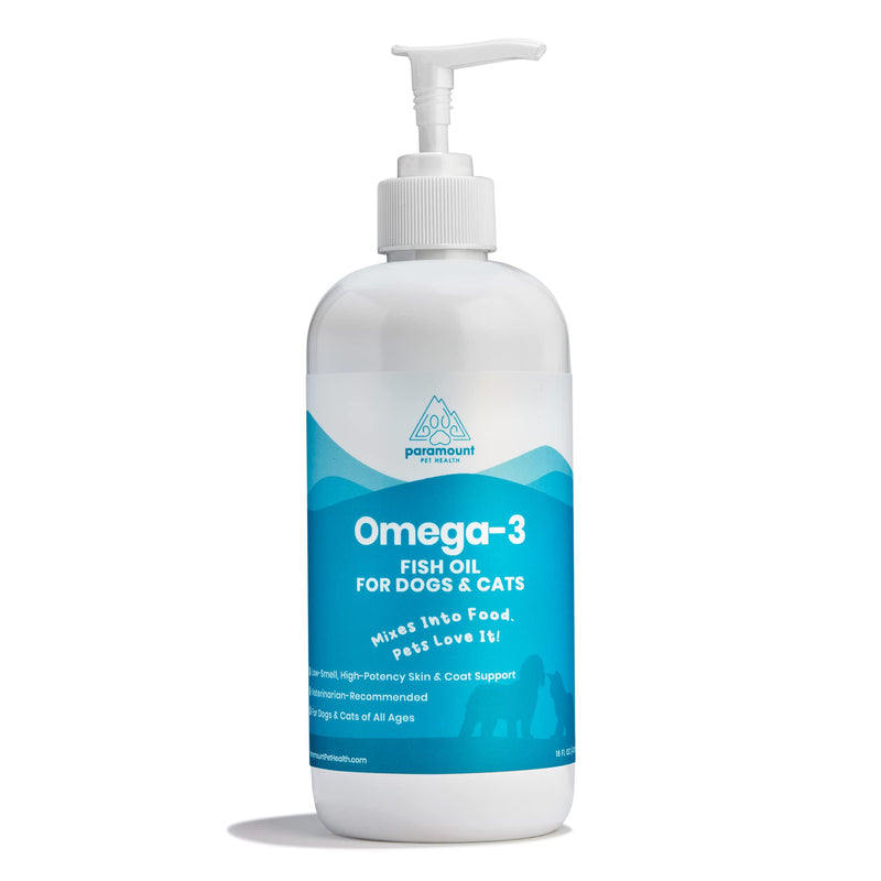 Omega 3 Fish Oil for Dogs and Cats | Premium Quality Omega 3 Supplement for Dogs and Cats (16 Ounce) 16 Ounce - PawsPlanet Australia