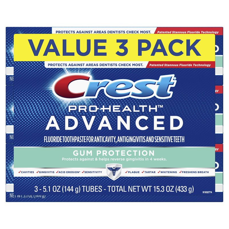 [Australia] - Crest Pro-Health Advanced Gum Protection Toothpaste, 5.1 Ounce, 3 Count 