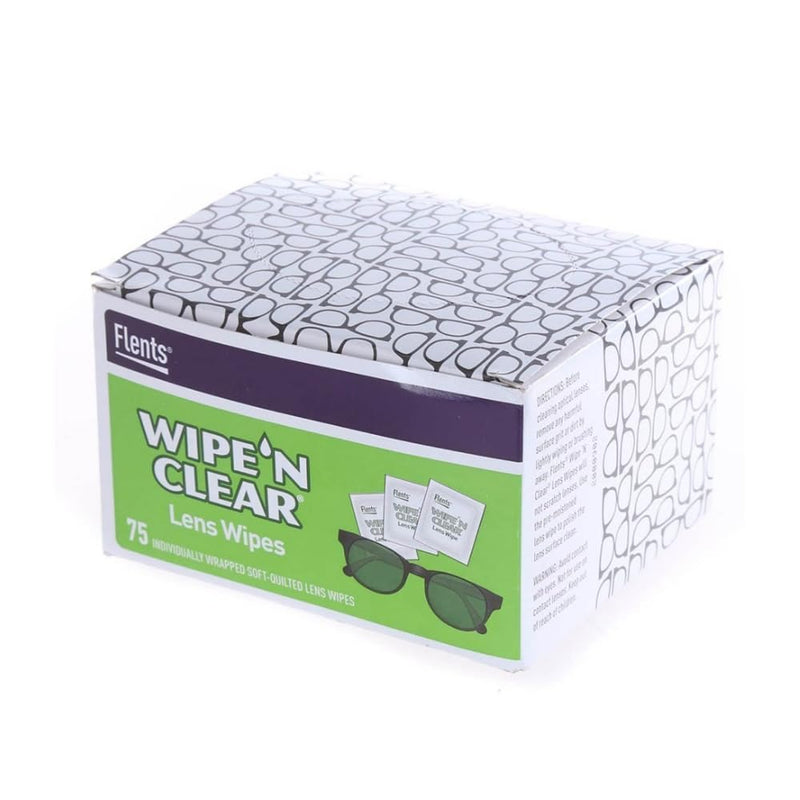 [Australia] - Flents WIPE'N Lens Wipes, Clear, 75 Count, Packaging may vary 