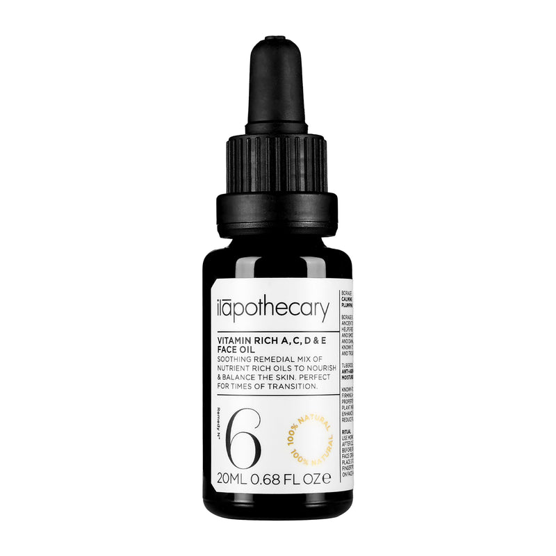 ilapothecary Vitamin A C D and E Rich Face Oil - Face Moisturizer - Essential Oils for Skin - Nourishes, Balances, Firms Skin - Anti Aging - 0.68 oz