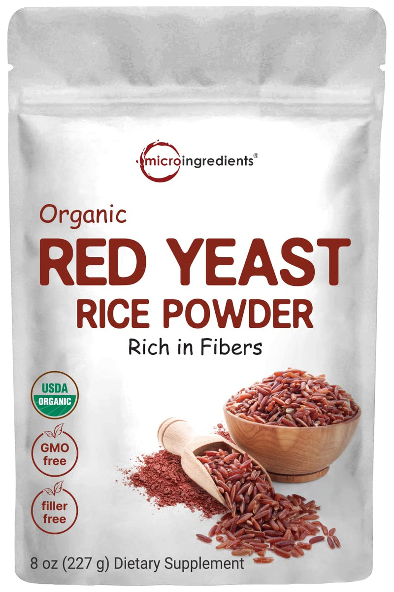 [Australia] - Micro Ingredients Organic Red Yeast Rice Powder, 8 Ounce (1 Year Supply), Non-GMO, Vegan Friendly 