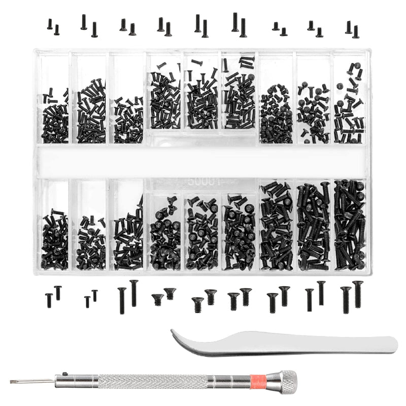 [Australia] - 630 Pcs Tiny Micro Repair Screw Kit Eyeglass Sunglass Repair Kit with Screwdriver for Repair Spectacles, Watch, Jewelry 