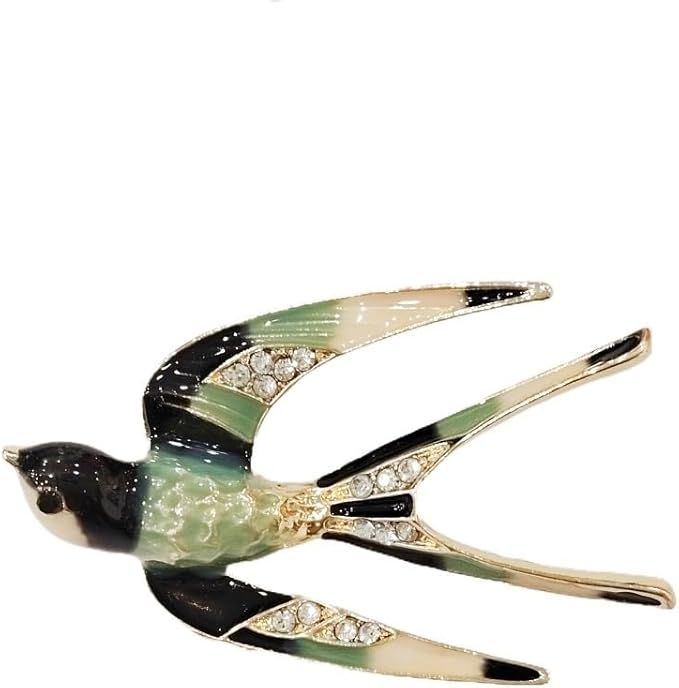 [Australia] - Comelyjewel Premium Lovely Crystal Swallow Animal Brooch Bird Lapel Pin Badge Women Jewelry 