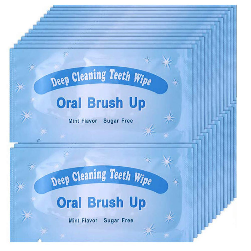 100pcs Disposable Textured Deep Cleaning Teeth Wipes Finger Brush Oral Brush Clean Wipes 100pcs