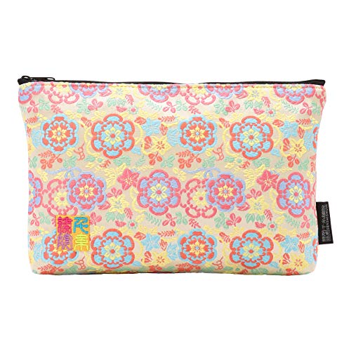 千糸繍院 Brocade zipper pouch, lined with Nishijin brocade, size M. (Remonsaika)