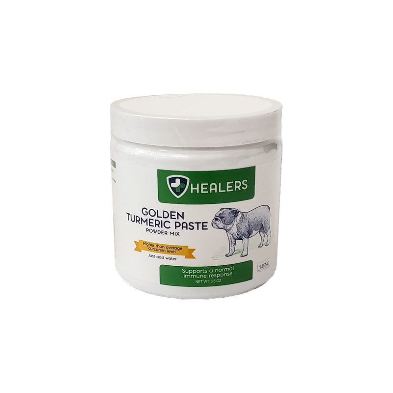 Healers Tumeric Golden Paste - Arthiritis Relief for Pets, Allergy and Joint Pain Relief for Dogs, yellow, 3.5 oz, Model: 755342-Turmeric - PawsPlanet Australia