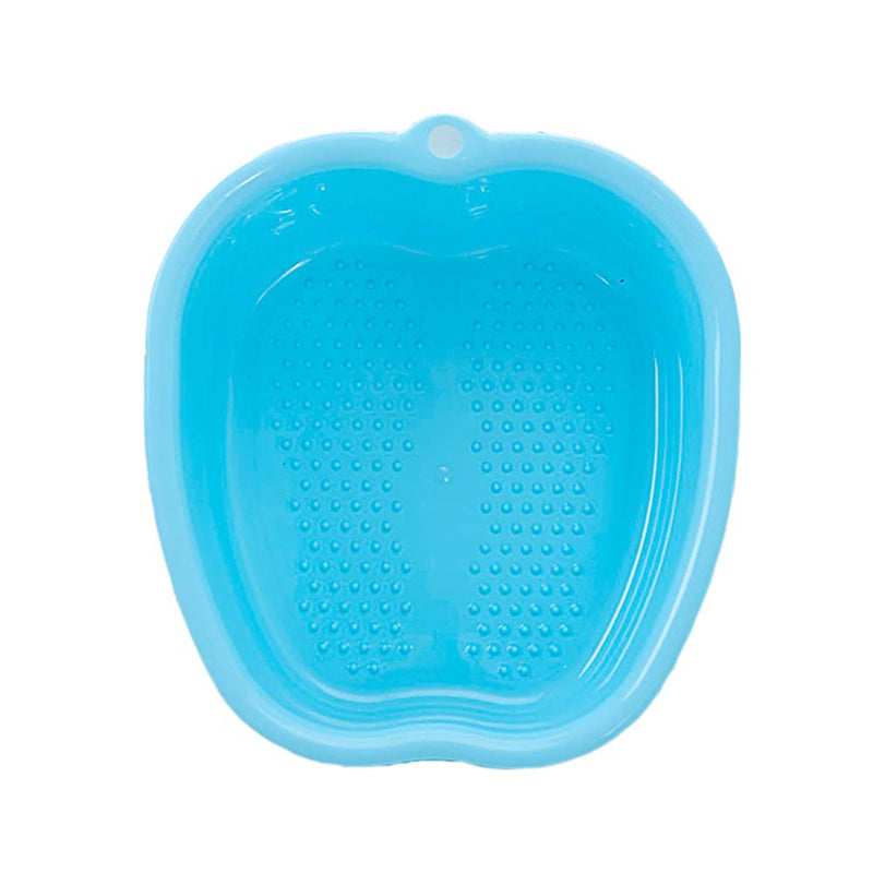 Large Plastic Foot Basin Bath Spa Tub Massage for Soaking Foot,Toe Nails, and Ankles,Pedicure,Improved Sturdy Portable Tub-Blue Blue