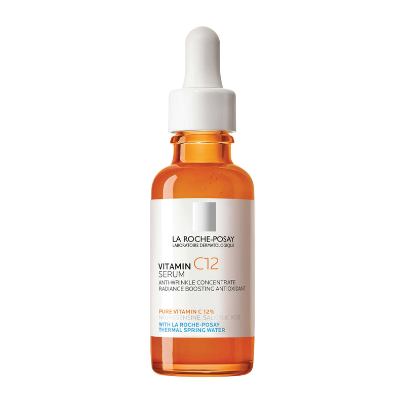 La Roche-Posay Pure 12% Vitamin C Serum for Face with Hyaluronic Acid & Salicylic Acid, Hydrating Face Serum, Boost Radiance & Reduce Wrinkles, 2 Formulas for Normal or Oily Skin Control 1.01 Fl Oz (Pack of 1)