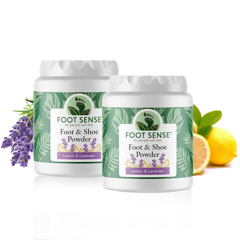 FOOT SENSE All Natural Foot & Shoe Powder, Foot Deodorant, Talc-Free, Odor Eliminator, Disinfects & Deodorizes, Long-Lasting up to 6 Months Safe for Men, Women, Kids, Athletes, 50g (2 Pack) 1.76 Ounce (Pack of 2)