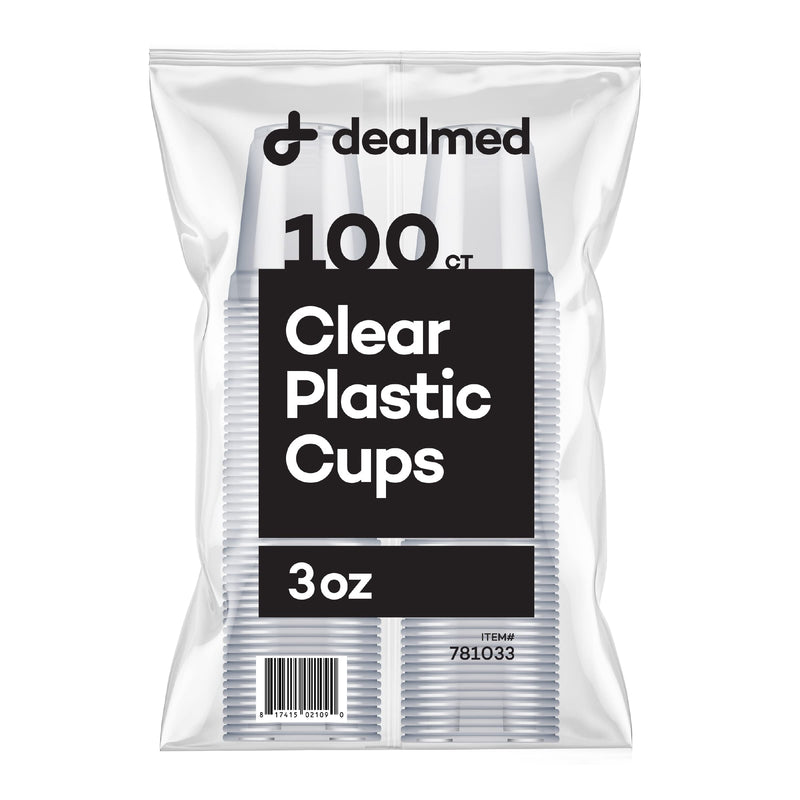 [Australia] - Dealmed 3 oz. Disposable Plastic Cups – 100% Recyclable Cups for Doctor's Offices, School Nurse's, Hospitals, at Home and More (Pack of 100) 3 oz. 