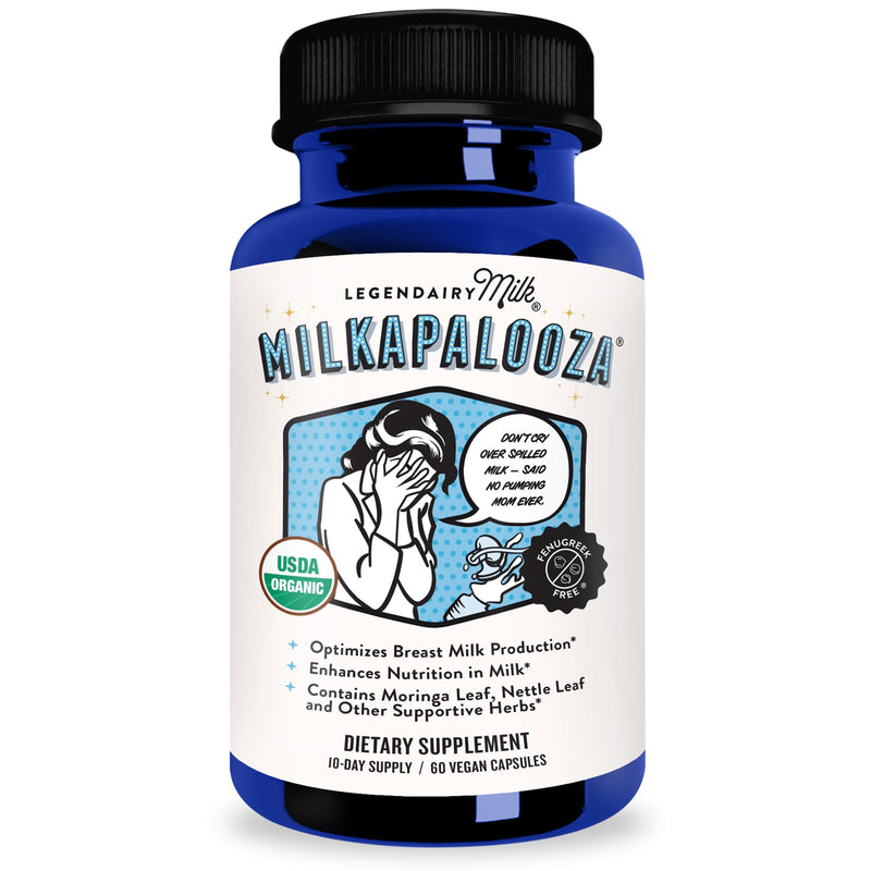 [Australia] - Legendairy Milk Milkapalooza Lactation Supplement for Breastfeeding Moms, Increase Breast Milk Supply with Organic Moringa, Fennel, Nettle, & Shatavari, Vegan Postpartum Essentials Fenugreek-Free 60ct 