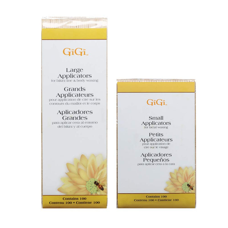 GiGi Wax Sticks for Hair Removal – Large & Small Wax Applicator Sticks, Wooden Waxing Stick for Face, Eyebrow, & Body Waxing, 100 ct, Pack of 2 Standard 1 Count (Pack of 200)