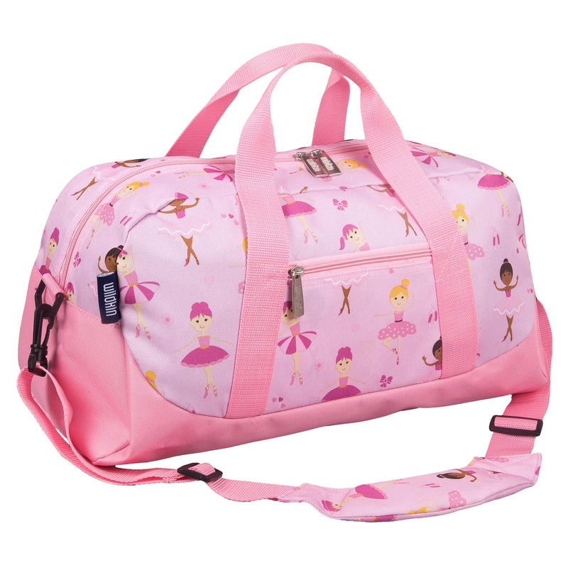 Wildkin Kids Overnighter Duffel Bag – Carry-On Travel Bag for School & Sleepovers, Lightweight, Durable, Boys & Girls Ages 4–15 – Ballerina