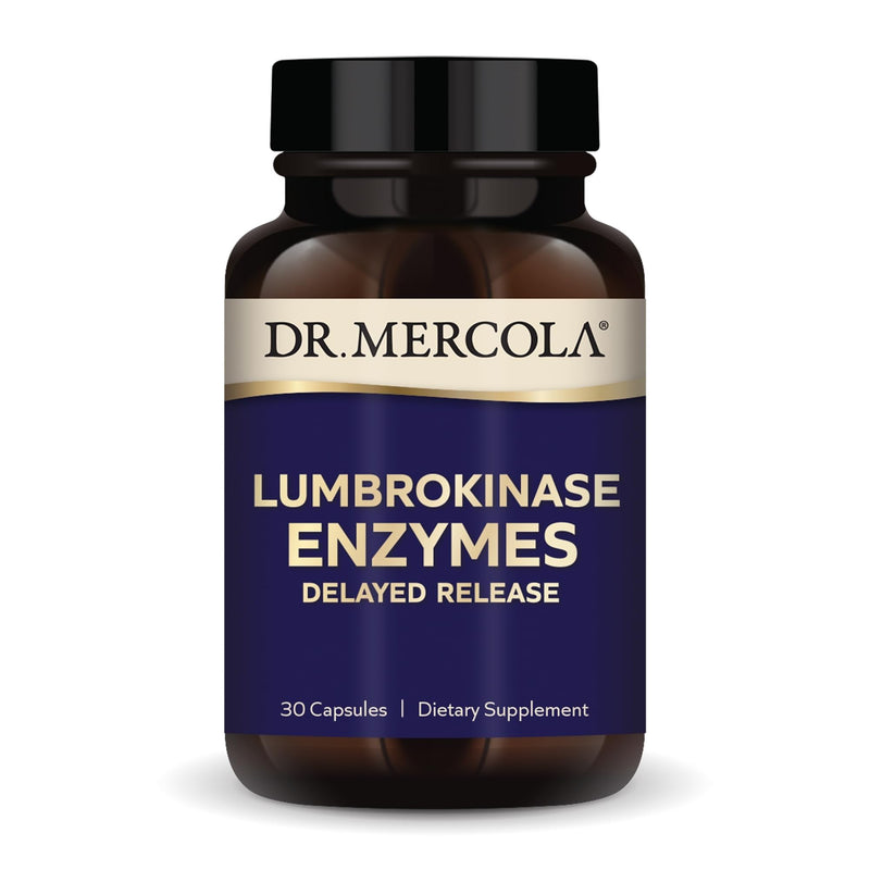 Dr. Mercola Lumbrokinase Enzymes, 11 mg, 30 Capsules (30 Servings) | Delayed Release Formula, Dietary Supplement for Cardiovascular and Energy Support, Non-GMO, Gluten-Free, and Soy-Free 30 Count (Pack of 1)