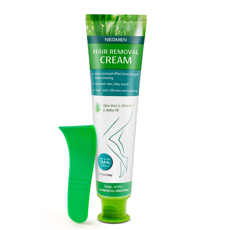 [Australia] - Hair Removal Cream for Men & Women : Painless Depilatory for Sensitive Skin & Intimate Areas, Moisturizing with Aloe Vera & Vitamin E, Safe for Underarms, Bikini, Arms & Legs 