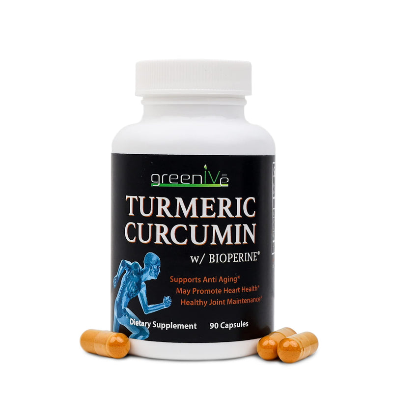 [Australia] - GreenIVe Turmeric Curcumin with BioPerine 90 Capsules with Curcumin 46X higher Absorption 