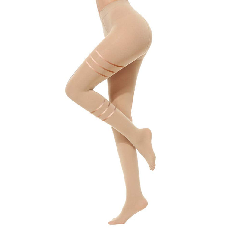 [Australia] - Medical Compression Pantyhose 20-30 mmhg Closed Toe Support Gradient Treatment Beige 2X-Large (Pack of 1) 