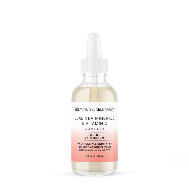 Toning Skin Serum with Vitamin C Complex & Dead Sea Minerals – Brightening, Dark Spot Minimizer, Toning Facial Serum – Vegan, Paraben-Free – 2 fl oz