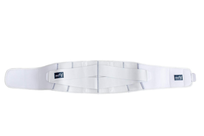 Motif Medical Pregnancy Support Band – Breathable, Adjustable Pregnancy Belly Support Band - Maternity Support Band Relieves Pressure on Abdomen, Lower Back, Hips & Pelvis (Medium, White) Medium