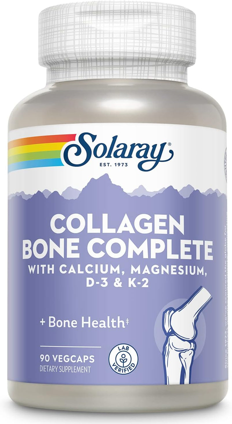 [Australia] - Solaray Collagen Bone Complete | Advanced Bone Matrix Formula with Plant Calcium & Magnesium | 30 Servings | 90 VegCaps 