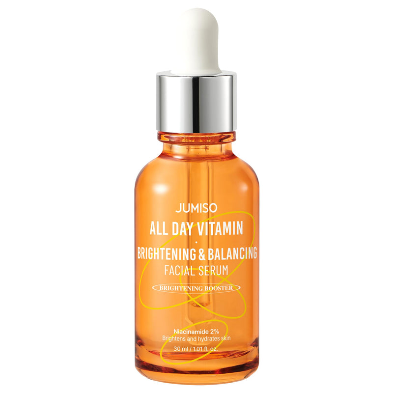 JUMISO All Day Vitamin Serum, Brightening & Balancing Facial Serum, Gift, Vitamin C, A, B, D, E , Serum with Vitamin, Korean Skincare, Skin brightening, soothing, Vegan serum, Vitamin tree extract 86.14%, Niacinamide 20,000ppm,1.01 fl oz (serum) | Anti...