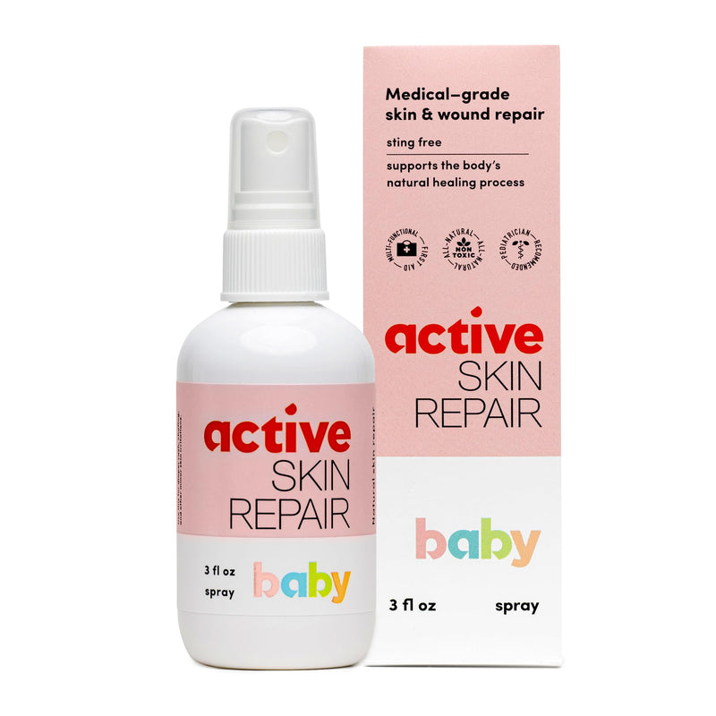 [Australia] - Active Skin Repair Natural, Non-Toxic, No Sting Baby Spray First Aid Safe For Use on Diaper Rash, Baby Acne, Eczema, Cuts, Wounds, Scrapes, and Other Skin Irritations (3 oz. Spray) 