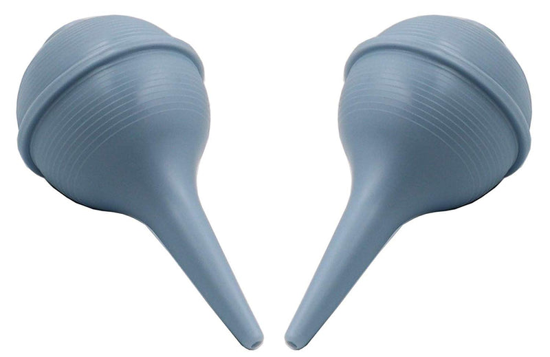 [Australia] - Comfort Axis Baby Bulb Style Ear Wax and Nasal Aspirator, 2 Ounces, 2 Pack, Blue 